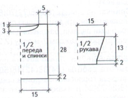 Вязание спицами. Выкройка детской кофточки на 6-12 месяцев
