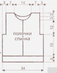 Вязание спицами. Выкройка детской курточки с капюшоном для мальчика 3-х лет