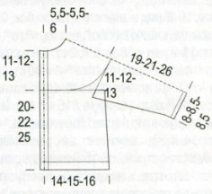 Вязание спицами. Выкройка детского жакетика - пальто на 0-3(6-9)9-12 месяцев