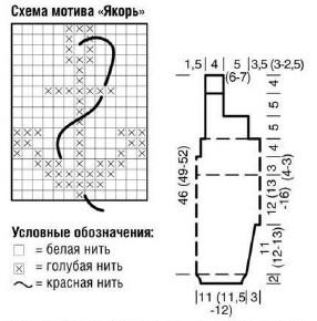 Вязание спицами. Выкройка детского комбинезона. Размеры: 62, 68 и 74