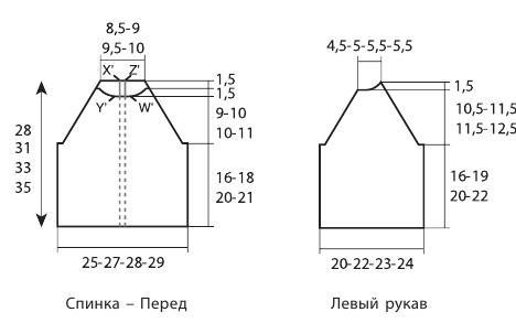 Вязание спицами. Выкройка детского джемпера с капюшоном и застежкой на спинке Вязание спицами. Выкройка детского джемпера с капюшоном и застежкой на спинке
