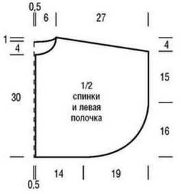 Вязание спицами. Выкройка пончо с капюшоном. Размеры: единый