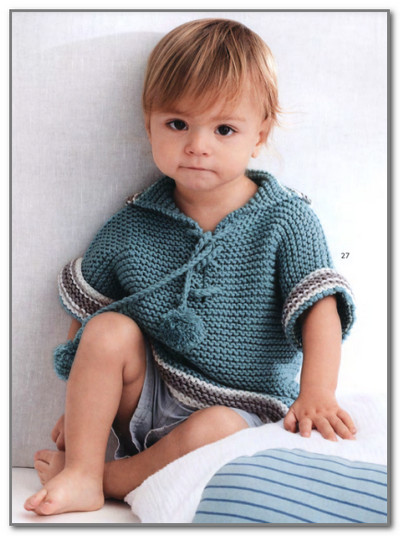 Вязание спицами. Пуловер с помпонами для мальчика. Размеры: для 2-3 лет Вязание спицами. Пуловер с помпонами для мальчика. Размеры: для 2-3 лет