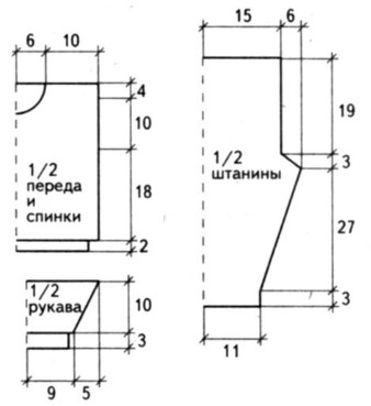 Вязание спицами. Выкройка детского свитера и штанишек на 2-3 года Вязание спицами. Выкройка детского свитера и штанишек на 2-3 года