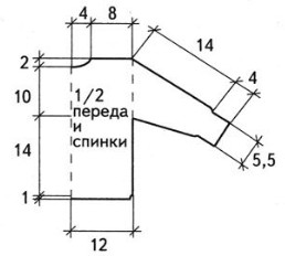 Вязание спицами. Выкройка кофточки для ребенка 3-6 месяцев Вязание спицами. Выкройка кофточки для ребенка 3-6 месяцев