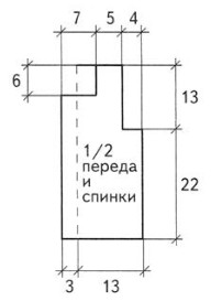 Вязание спицами. Выкройка детского жилета на 2-3 года