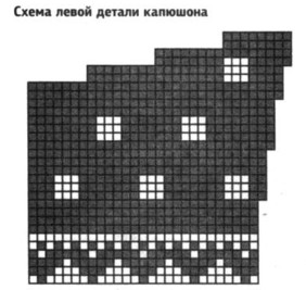 Вязание спицами. Схема жаккардового узора мишки для детского конверта Схема жаккардового узора мишки для детского конверта