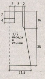 Выкройка детского сарафана для девочки 5-6 лет