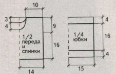 Выкройка детской безрукавки и юбочки для девочки 5 лет