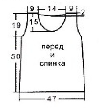 Вязание спицами. Выкройка сарафана для девочки 8-9 лет