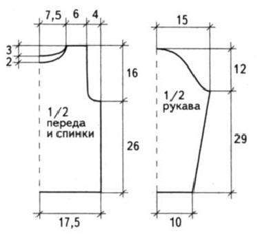 Вязание спицами. Выкройка пуловера для мальчика 4-5 лет Вязание спицами. Выкройка пуловера для мальчика 4-5 лет