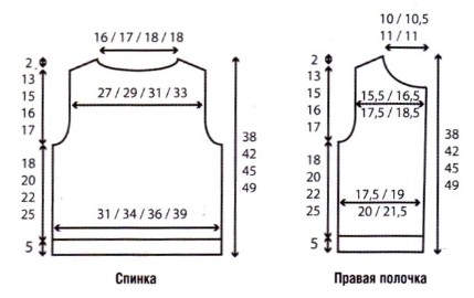 Вязание спицами. Выкройка жакета на девочку 4 (6; 8; 10) лет Вязание спицами. Выкройка жакета на девочку 4 (6; 8; 10) лет