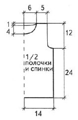 Вязание спицами. Выкройка безрукавки для мальчика. Возраст: 5 лет