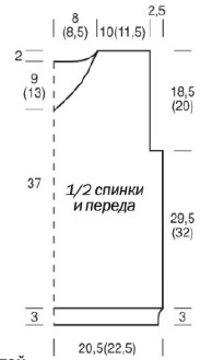 Вязание спицами. Выкройка безрукавки для мальчика 9-13 лет Вязание спицами. Выкройка безрукавки для мальчика 9-13 лет