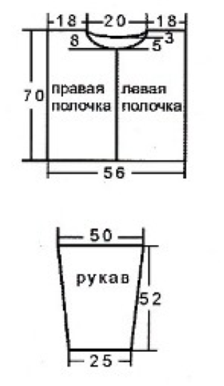 Вязание спицами. Выкройка жакета на молнии для мальчика подростка 14-15 лет