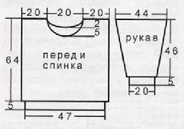 Вязание спицами. Выкройка пуловера для мальчика подростка 13-15 лет