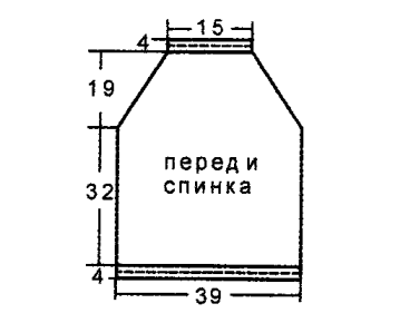Вязание спицами. Выкройка летнего топа для девочки 12-13 лет