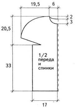Вязание спицами. Выкройка жакета на одной пуговице и с короткими рукавами для девочки 10-12 лет