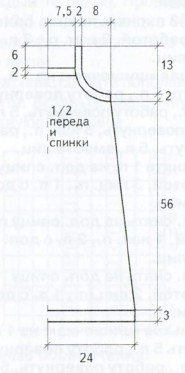 Вязание спицами. Выкройка детского сарафана для девочки 8-10 лет