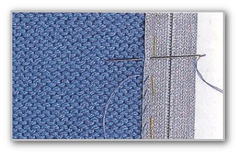 Курс Вязание спицами. Детали дизайна. Прикрепление молнии. Шаг 2 Курс Вязание спицами. Детали дизайна. Прикрепление молнии. Шаг 2