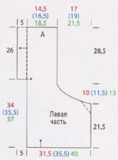 Вязание крючком. Выкройка летнего жилета с открытой спиной. Размеры: 34/36 (38/40) 42/44 Вязание крючком. Выкройка летнего жилета с открытой спиной. Размеры: 34/36 (38/40) 42/44