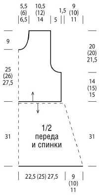 Вязание крючком. Выкройка женской летней удлиненной безрукавки с баской. Размеры: 34/36 (38/40) 42/44 Вязание крючком. Выкройка женской летней удлиненной безрукавки с баской. Размеры: 34/36 (38/40) 42/44