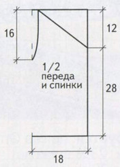 Вязание крючком. Выкройка женского летнего топа на бретеле и с открытой спиной. Размеры: 36-38