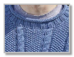 Пуловер рельефными косами в верхней части. Размер XS (S: M: L: XL) Вязание спицами. Пуловер рельефными косами в верхней части. Размер XS (S: M: L: XL)