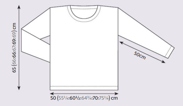 Вязание спицами. Выкройка мужского пуловера. Размер S (M, L, XL, XXL, 3XXL)