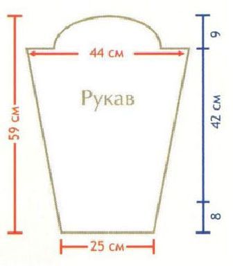 Вязание спицами. Выкройка мужского пуловера с круглым вырезом. Размер 52-54 Вязание спицами. Выкройка мужского пуловера с круглым вырезом. Размер 52-54