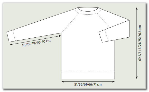 Пуловер-реглан с двухцветным узором. Размеры: S/M (L, XL, XXL, XXXL)