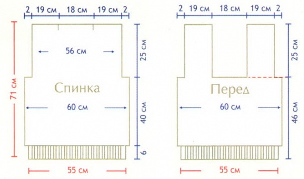 Вязание спицами. Выкройка мужского пуловера с большим шалевым воротником. Размер 52-54 Вязание спицами. Выкройка мужского пуловера с большим шалевым воротником. Размер 52-54