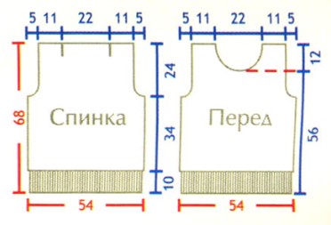 Вязание спицами. Выкройка мужского пуловера. Размер 46-48 Вязание спицами. Выкройка мужского пуловера. Размер 46-48