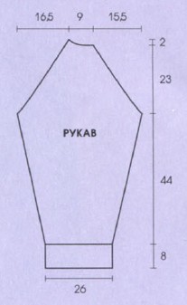 Вязание спицами. Выкройка мужского пуловер-реглан. Размер 48 Вязание спицами. Выкройка мужского пуловер-реглан. Размер 48