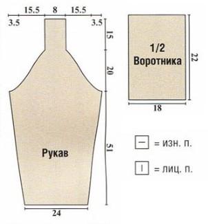Вязание спицами. Выкройка мужского свитера. Размер 52/54 Вязание спицами. Выкройка мужского свитера. Размер 52/54