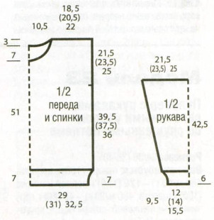 Вязание спицами. Выкройка мужского пуловера. Размер 48/50 (52/54) 56 Вязание спицами. Выкройка мужского пуловера. Размер 48/50 (52/54) 56