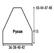 Вязание спицами. Выкройка накидки с рукавами. Размеры 40-42 (44-46; 48-50; 52-54) Вязание спицами. Выкройка накидки с рукавами. Размеры 40-42 (44-46; 48-50; 52-54)