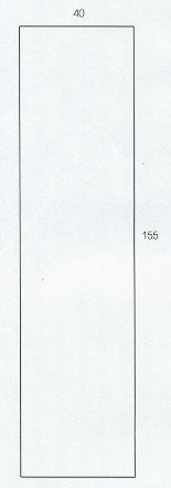 Вязание спицами. Выкройка палантина. Размеры 40 х 155 см