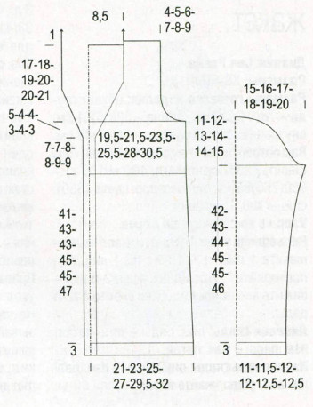 Вязание спицами. Выкройка женского удлиненного жакета. Размеры: XS(S)M(L)XL(XXL) Вязание спицами. Выкройка женского удлиненного жакета. Размеры: XS(S)M(L)XL(XXL)