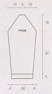Вязание спицами. Выкройка прямого пальто-реглан
