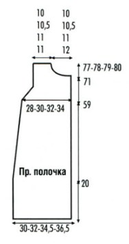 Вязание спицами. Выкройка женского пальто-жакета Вязание спицами. Выкройка женского пальто-жакета
