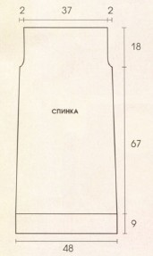 Вязание спицами. Выкройка прямого пальто Вязание спицами. Выкройка прямого пальто