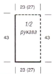 Вязание спицами. Выкройка женского свободного пальто на кокетке, с капюшоном