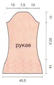 Вязание спицами. Выкройка женского вязанного пальто с большим отложным воротником размер 42