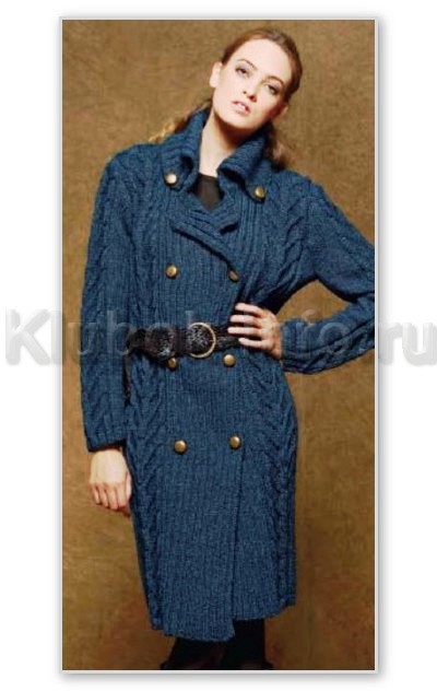 Вязание спицами. Пальто в стиле милитари, с косами. Размеры: S/M/L/XL Вязание спицами. Пальто в стиле милитари, с косами. Размеры: S/M/L/XL