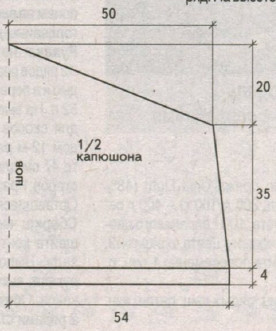 Вязание спицами. Выкройка прямого женского платья с капюшоном. Размеры: 40 Вязание спицами. Выкройка прямого женского платья с капюшоном. Размеры: 40
