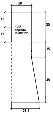 Вязание спицами. Выкройка расклешенного женского сарафана. Размеры: 38