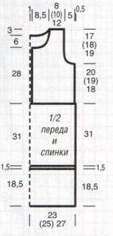 Выкройка прямого платья-туника с круглым вырезом, с длинными рукавами и прорезными карманами. Размеры: 36/38 (40/42) 44/46 Выкройка прямого платья-туника с круглым вырезом, с длинными рукавами и прорезными карманами. Размеры: 36/38 (40/42) 44/46