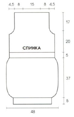 Вязание спицами. Выкройка платья без рукавов, размер 42