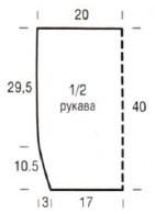 Вязание спицами. Выкройка платья, размер 36-40